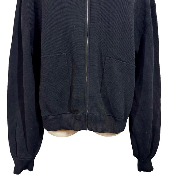 WHITE + WARREN Superfine Organic Cotton Track Jacket Zip Sweater Jacket - Picture 3 of 12